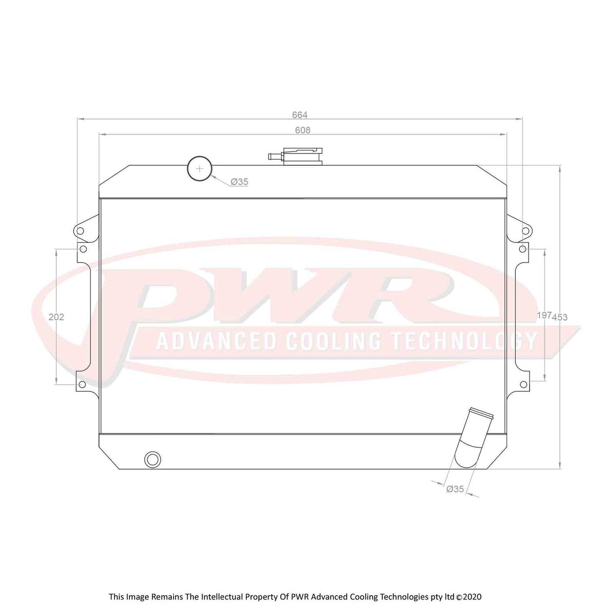 PWR 55mm Radiator - Nissan 240Z 2.4L 69-73