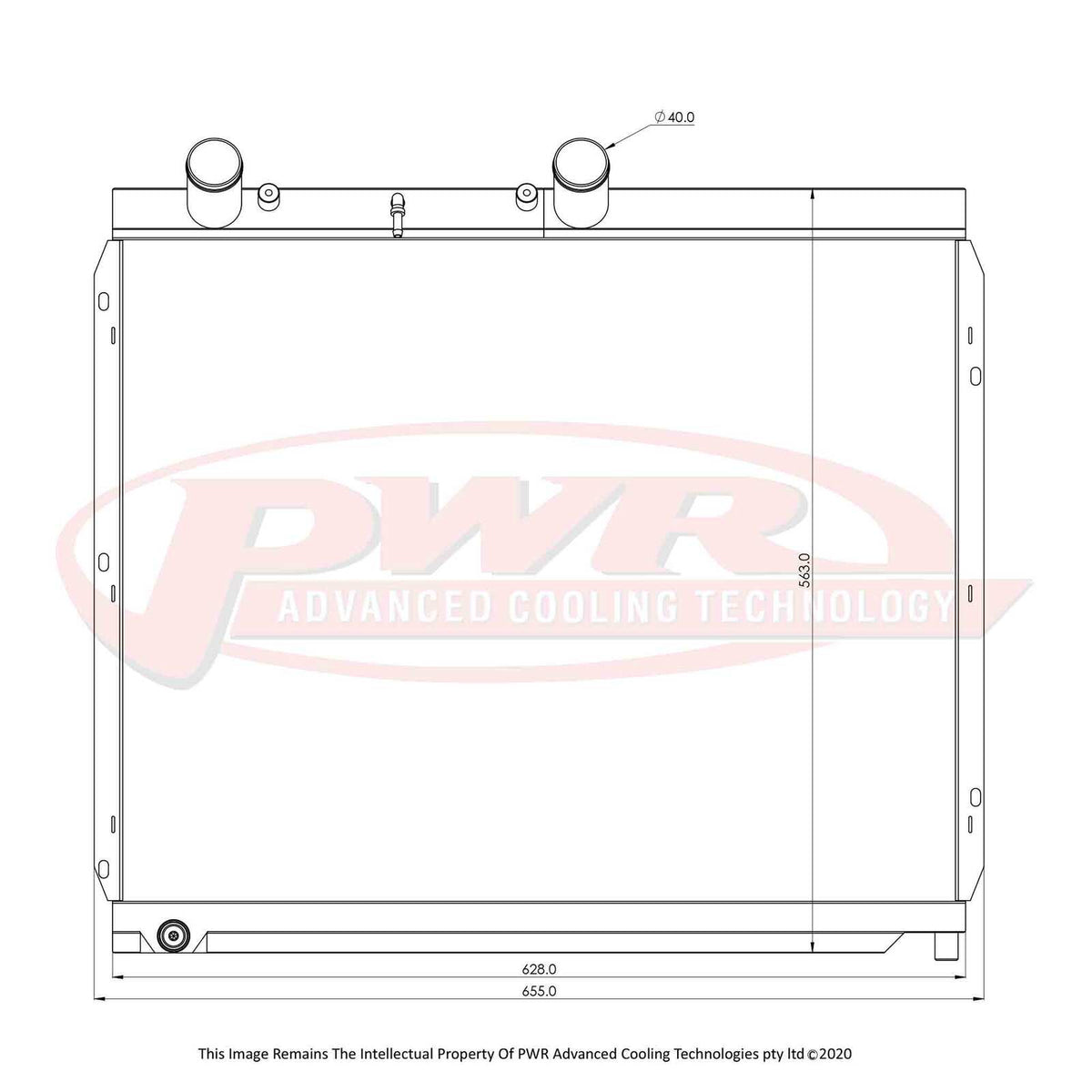 PWR 32mm Radiator - Ferrari 612 Scaglietti Tipo F133F/H V12 04-11