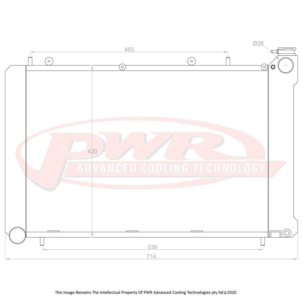 PWR 42mm Crossflow Radiator - Subaru WRX/STI 1994-00