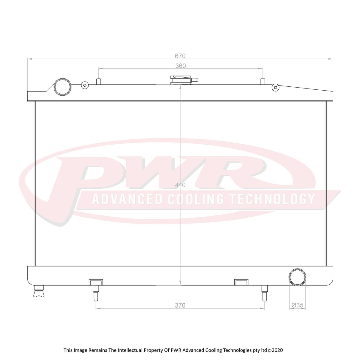 PWR 55mm Radiator - Nissan Silvia 180SX S13 SR20/DET 90-94
