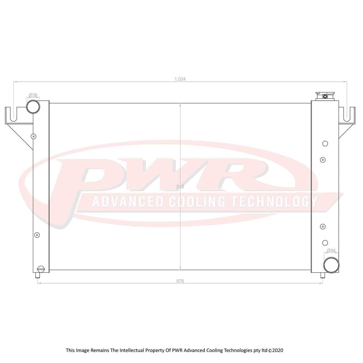 PWR 55mm Radiator - Dodge Ram 1500/2500/3500 Magnum V6/V8 94-01