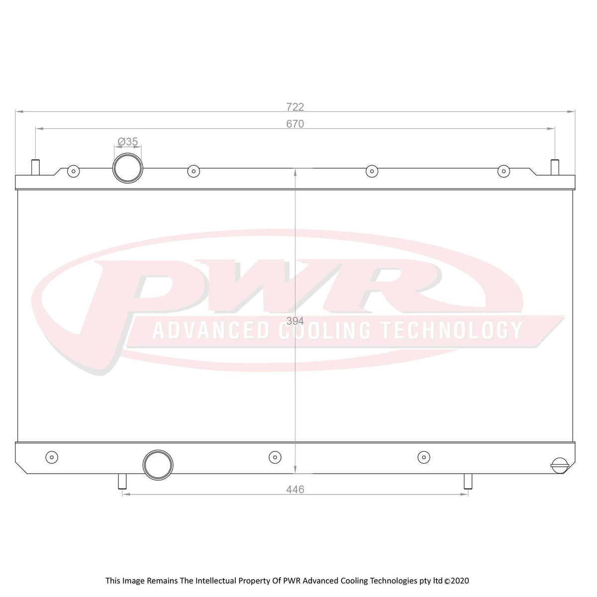 PWR 42mm Radiator - Mitsubishi FTO 94-00