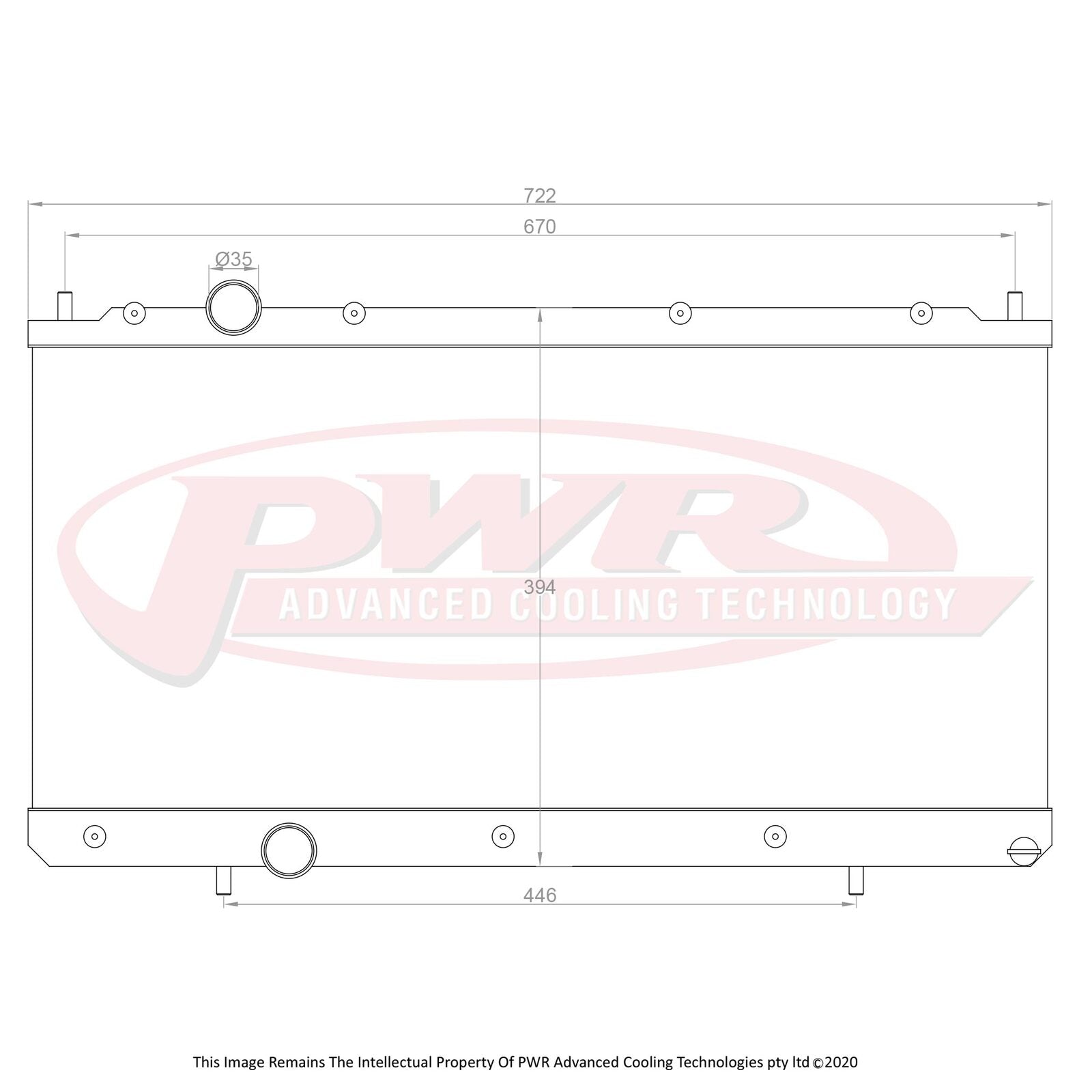 PWR 42mm Radiator - Mitsubishi FTO 94-00