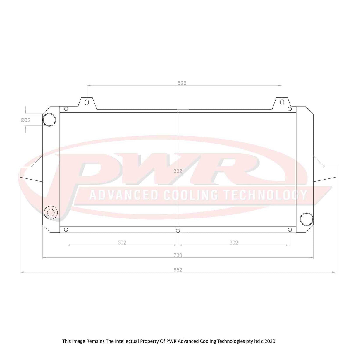 PWR 42mm Radiator - Ford Sierra Cosworth YBD 86-92