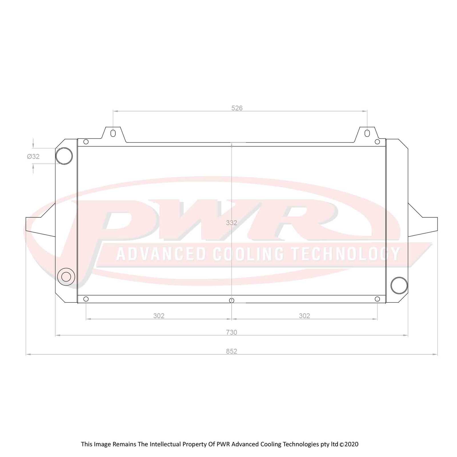 PWR 42mm Radiator - Ford Sierra Cosworth YBD 86-92