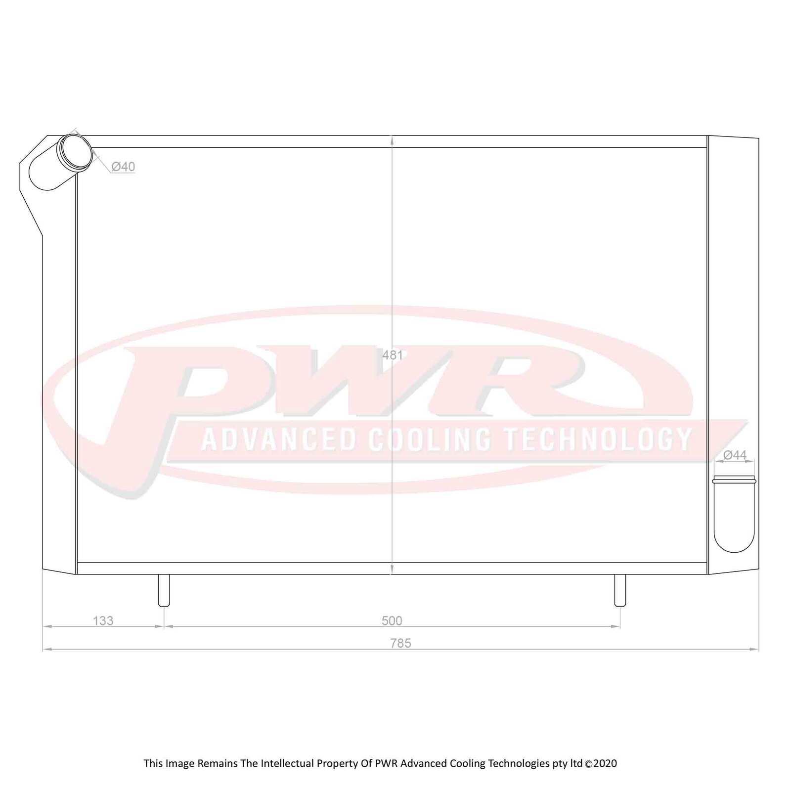PWR 55mm Radiator - Chevrolet Corvette Stingray C3 V8 68-82
