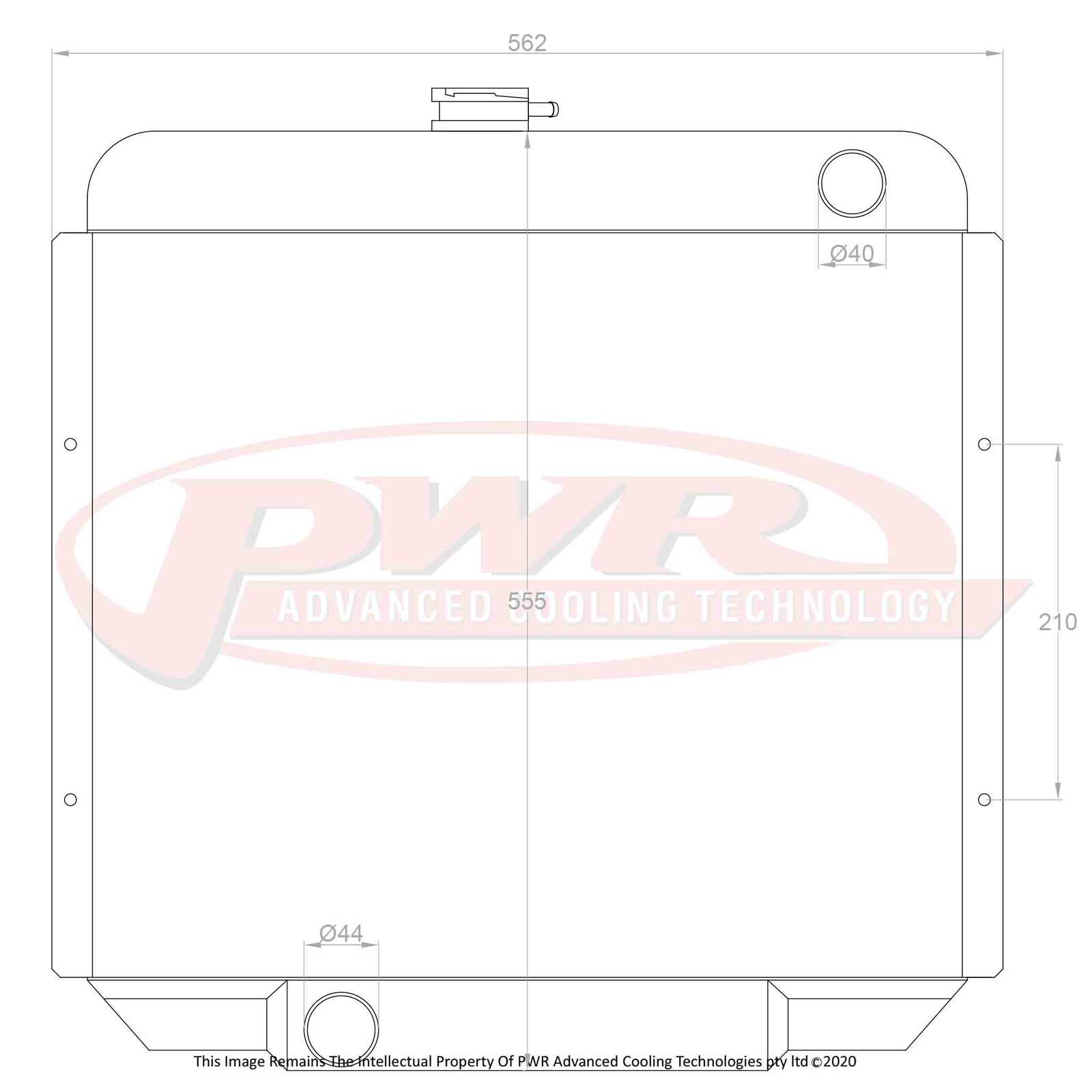 PWR 55mm Radiator - Ford Falcon XT Cleveland V8 68-69