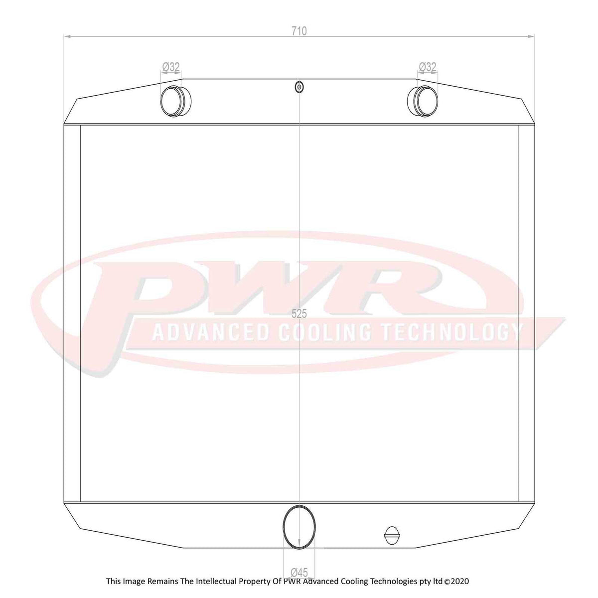 PWR 55mm Radiator - Jaguar E-Type 5.3L V12 71-75