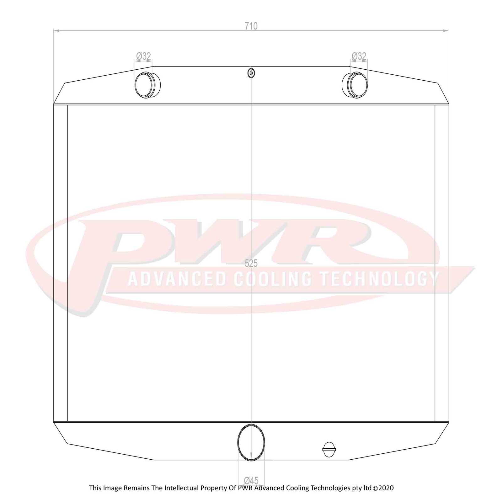 PWR 55mm Radiator - Jaguar E-Type 5.3L V12 71-75