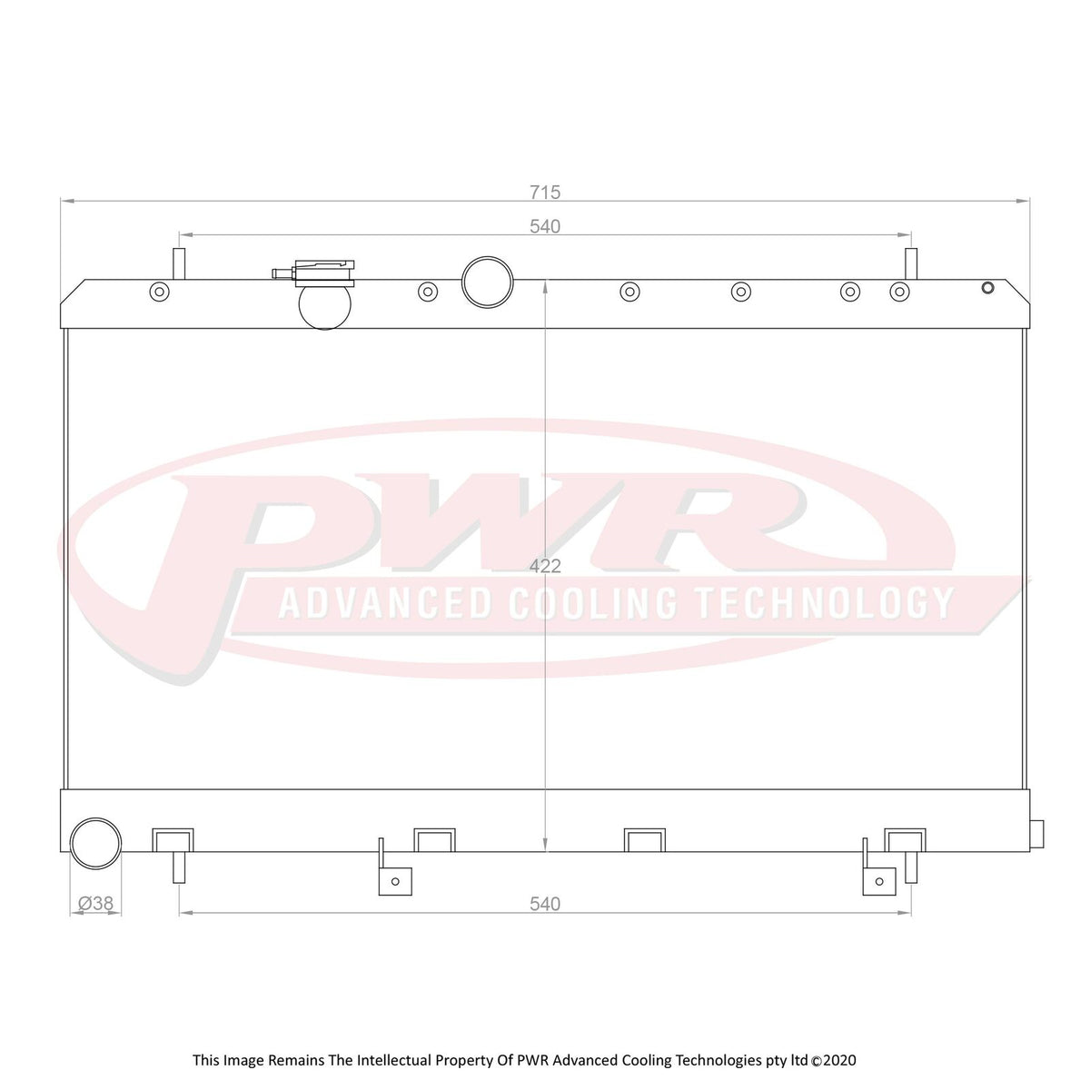 PWR 42mm Radiator - Subaru WRX 2.0L 01-02