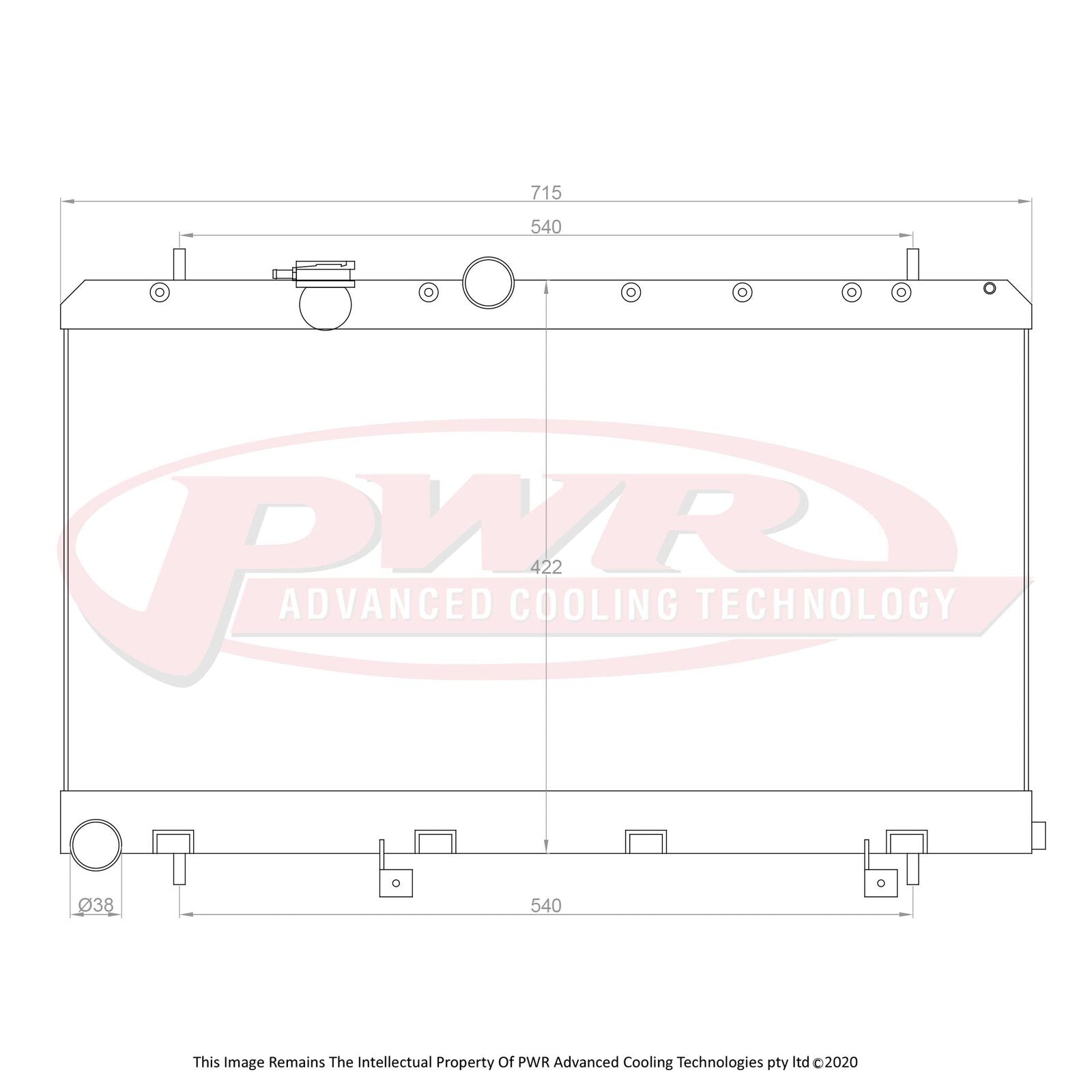PWR 42mm Radiator - Subaru WRX 2.0L 01-02