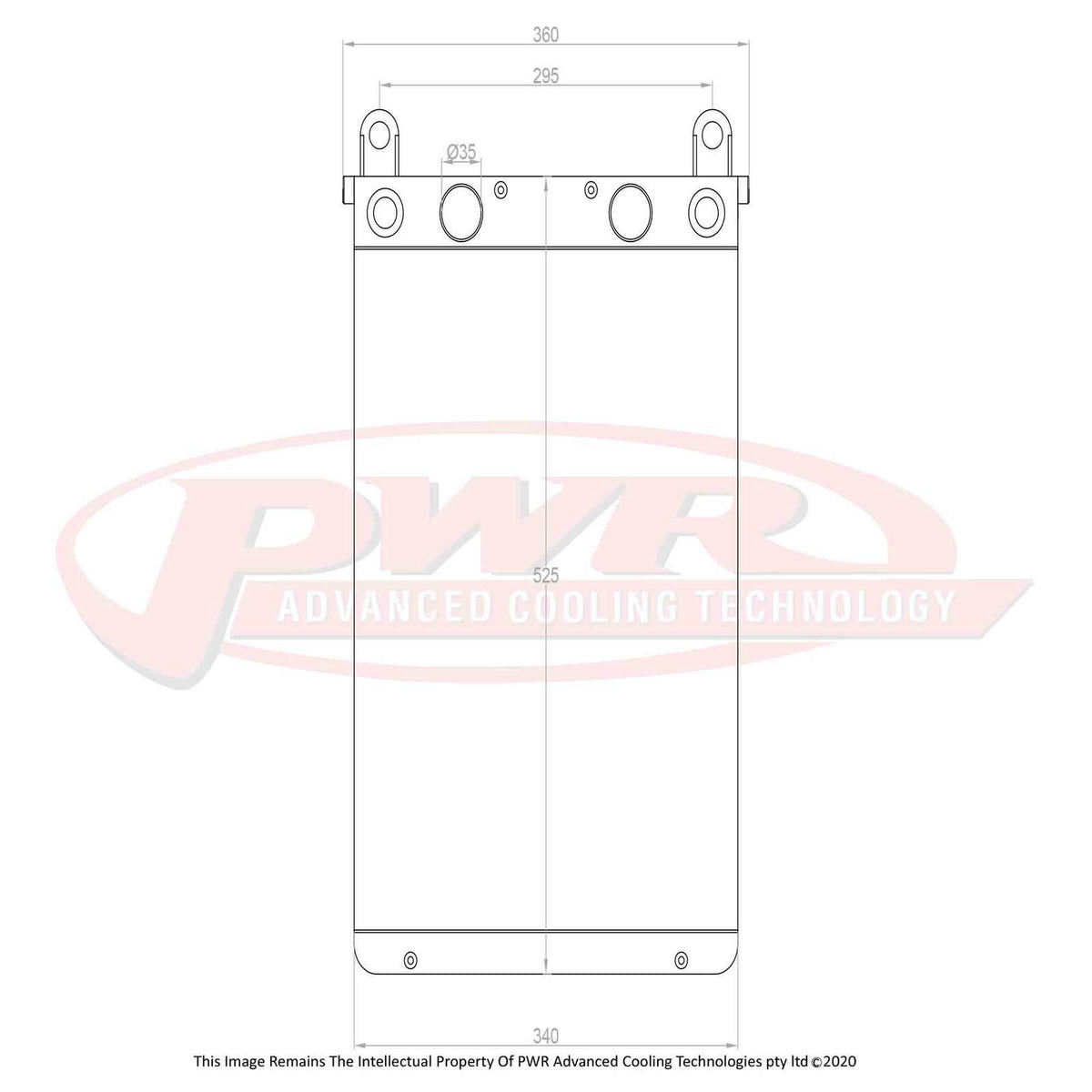 PWR 55mm Radiator - Lamborghini Diablo V12 1996