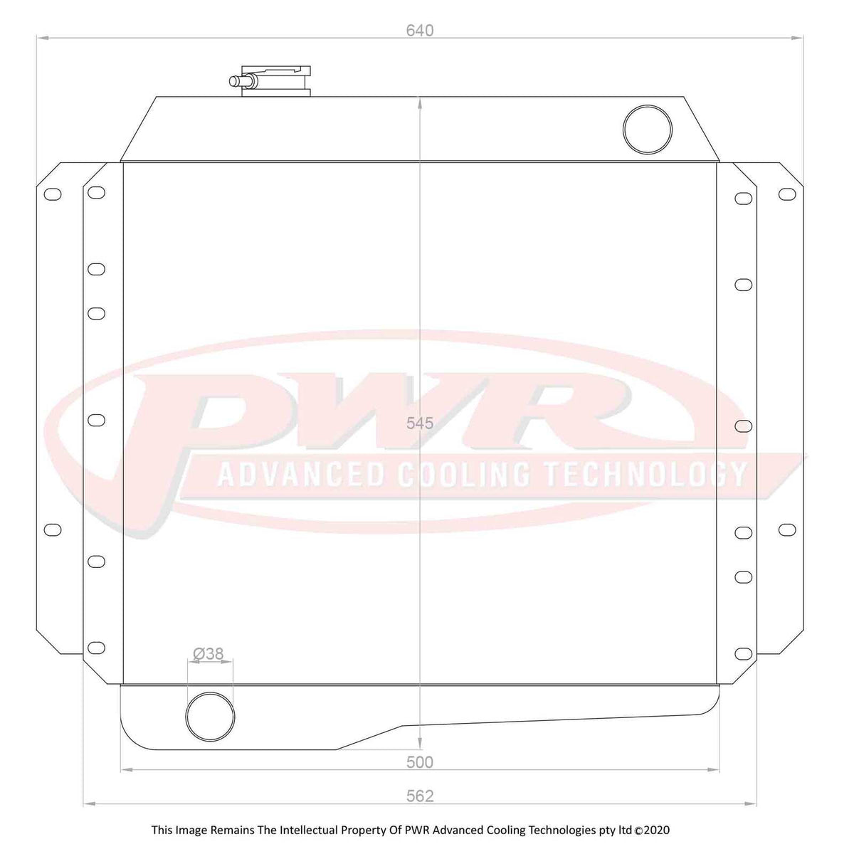 PWR 55mm Radiator - Toyota Landcruiser FJ 55 Series Diesel 51-55