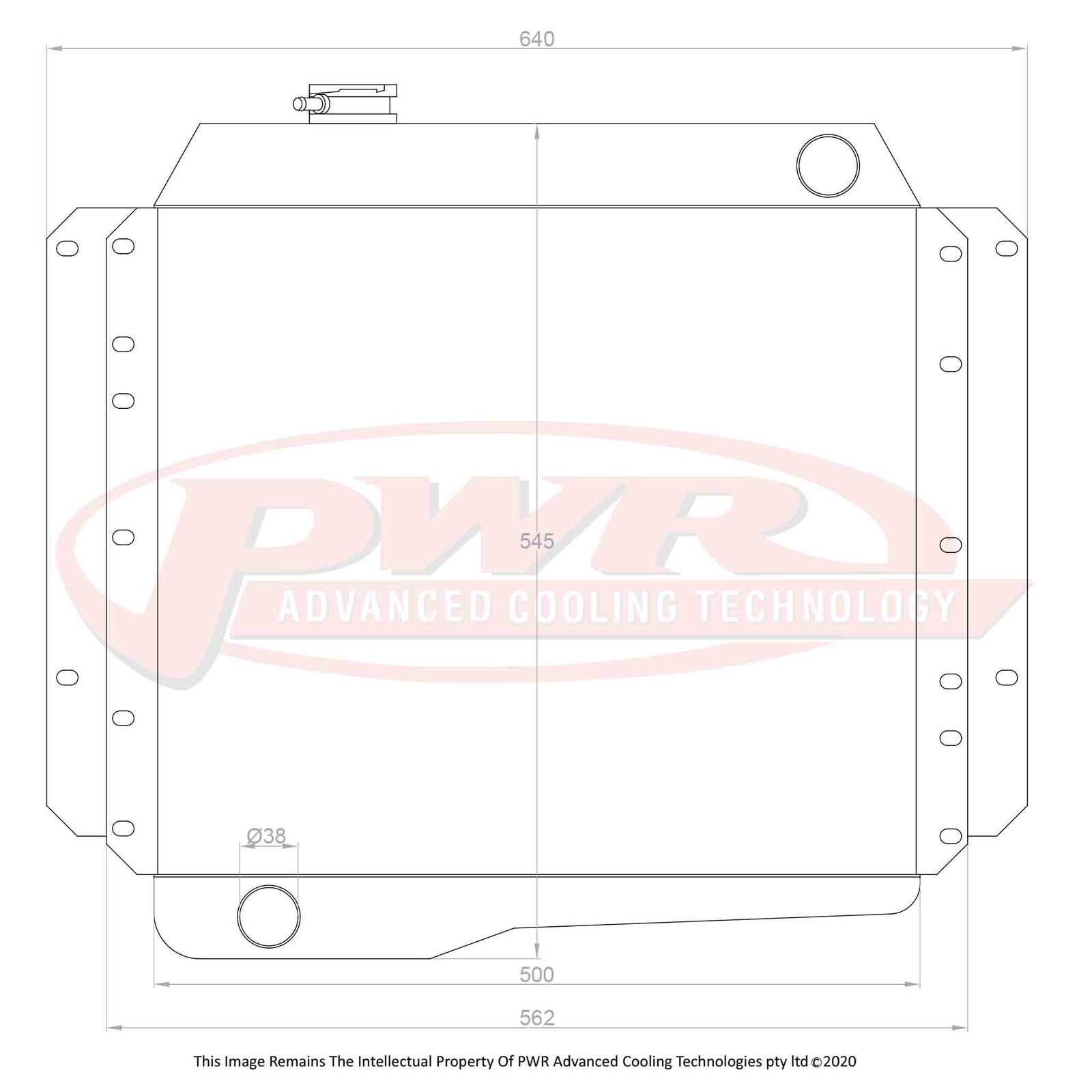 PWR 55mm Radiator - Toyota Landcruiser FJ 55 Series Diesel 51-55