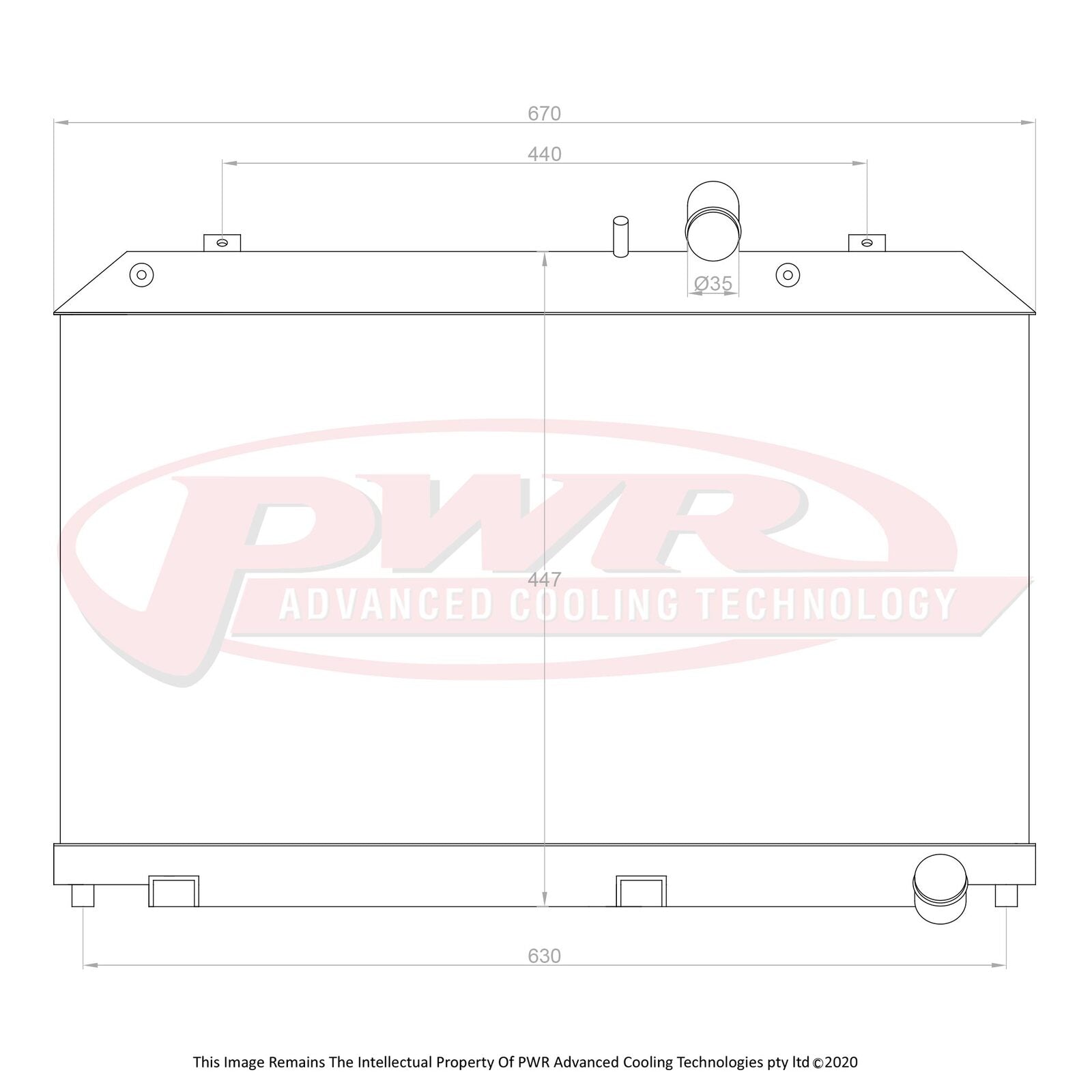 PWR 55mm Radiator - Mazda RX8 Series 1 02-08