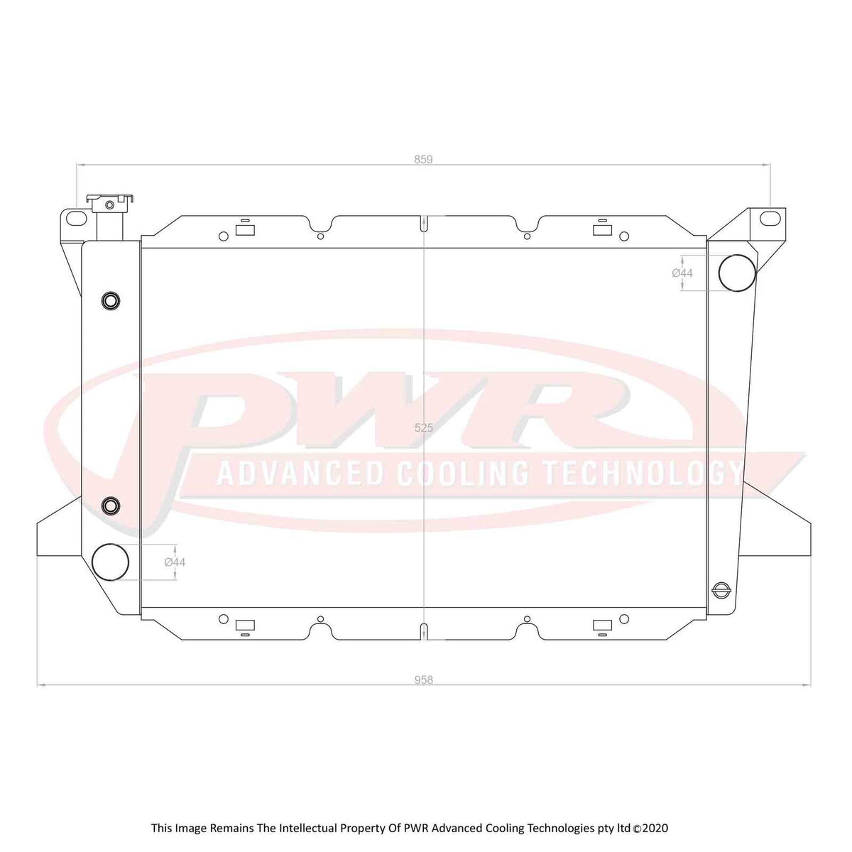PWR 68mm Radiator - Ford F150 V8 Auto 97-04