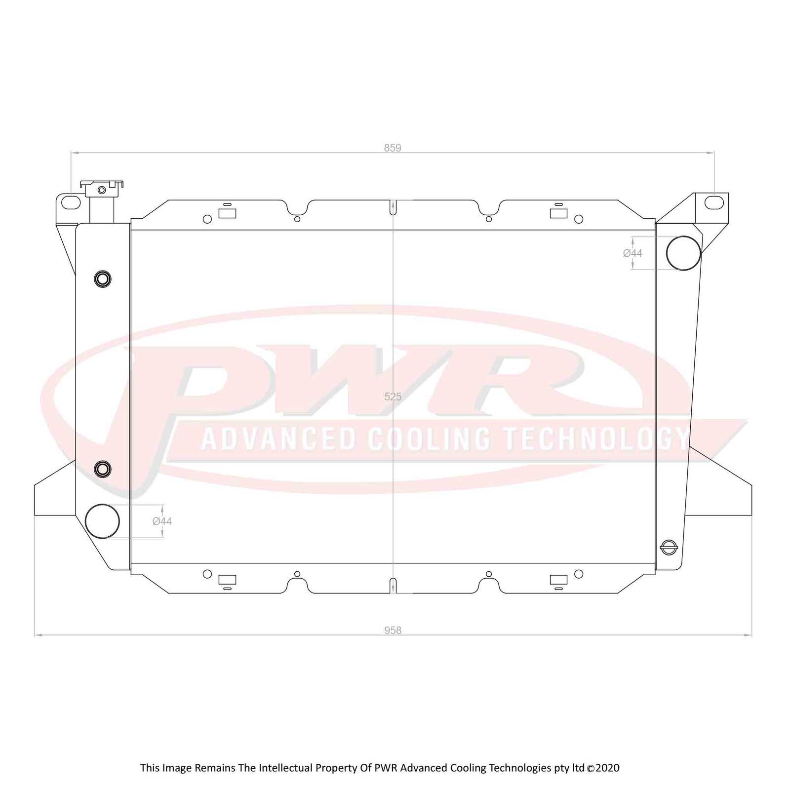 PWR 68mm Radiator - Ford F150 V8 Auto 97-04