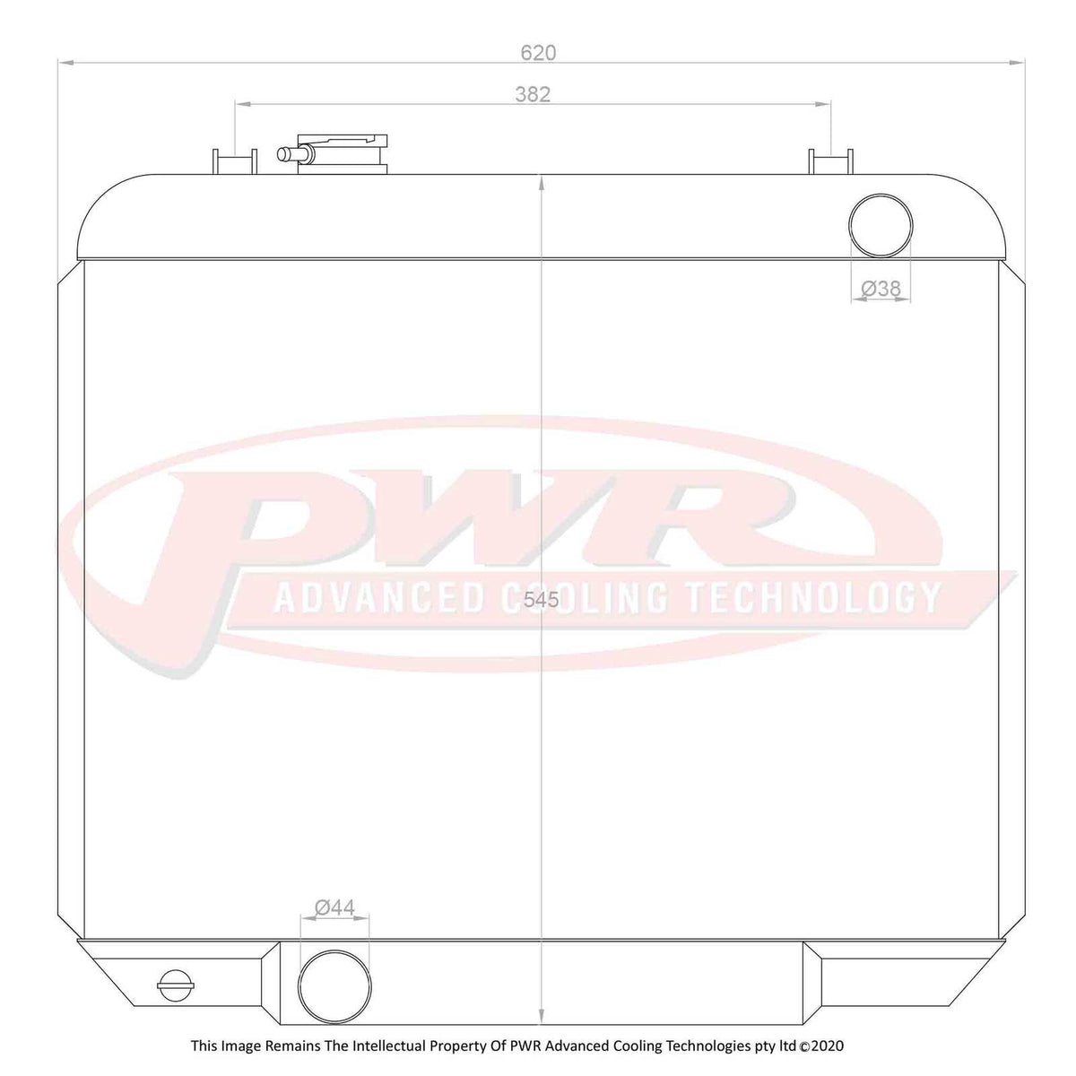 PWR 55mm Radiator - Ford Galaxie V8 64-68