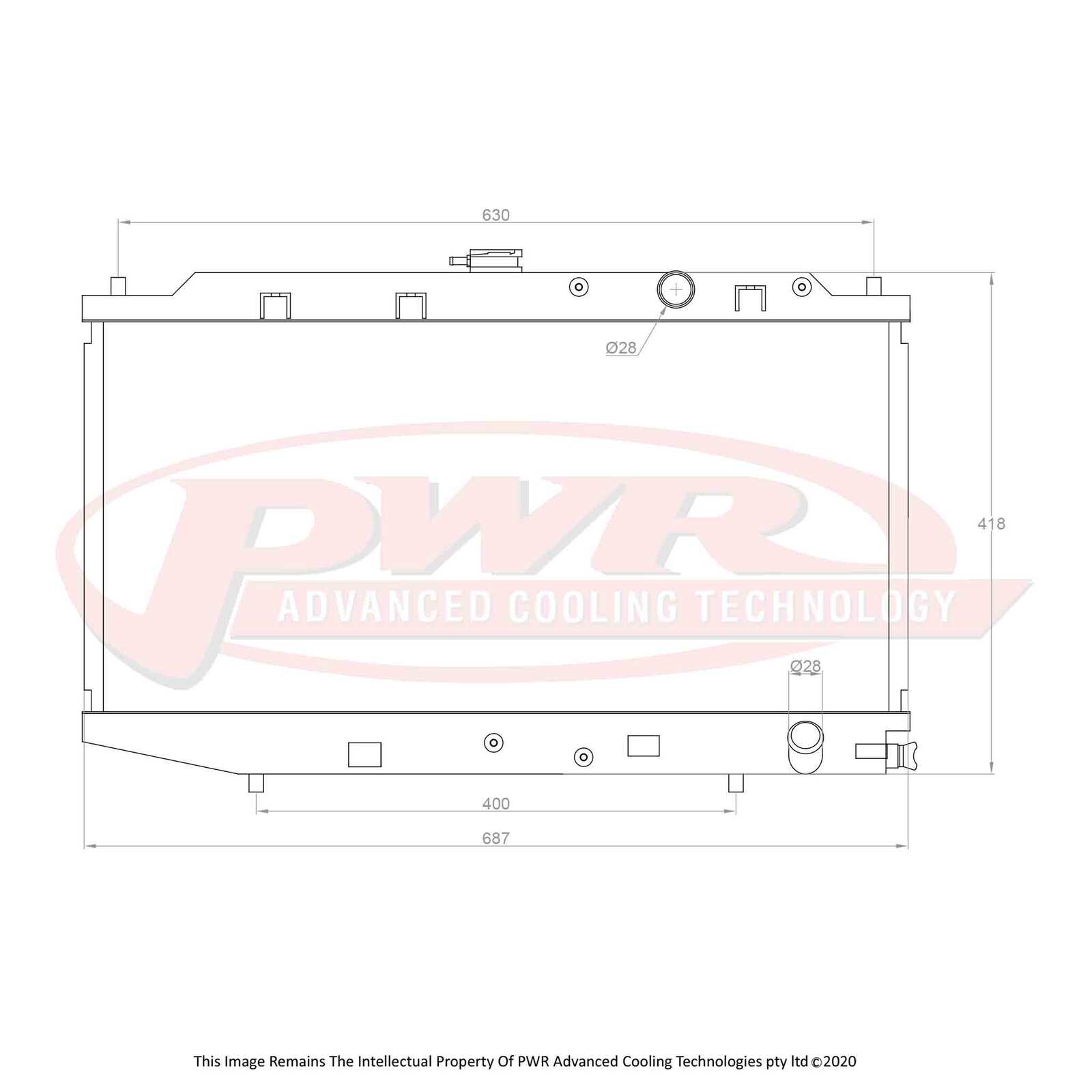 PWR 42mm Radiator - Honda CR-X EF B16A 88-91