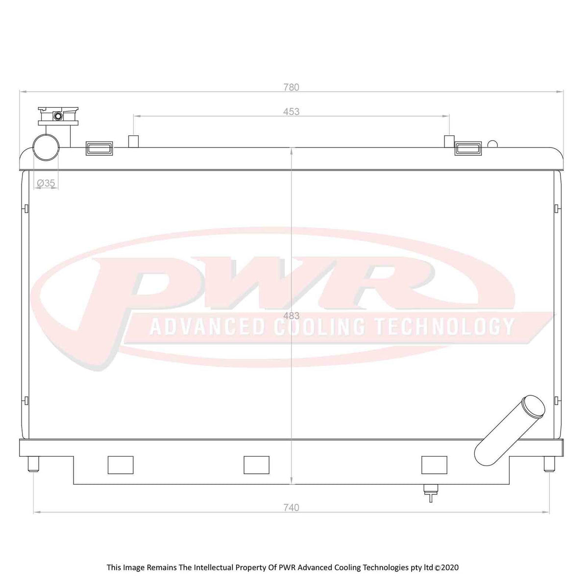 PWR 68mm Radiator - Holden Commodore VE SS V8 06-13
