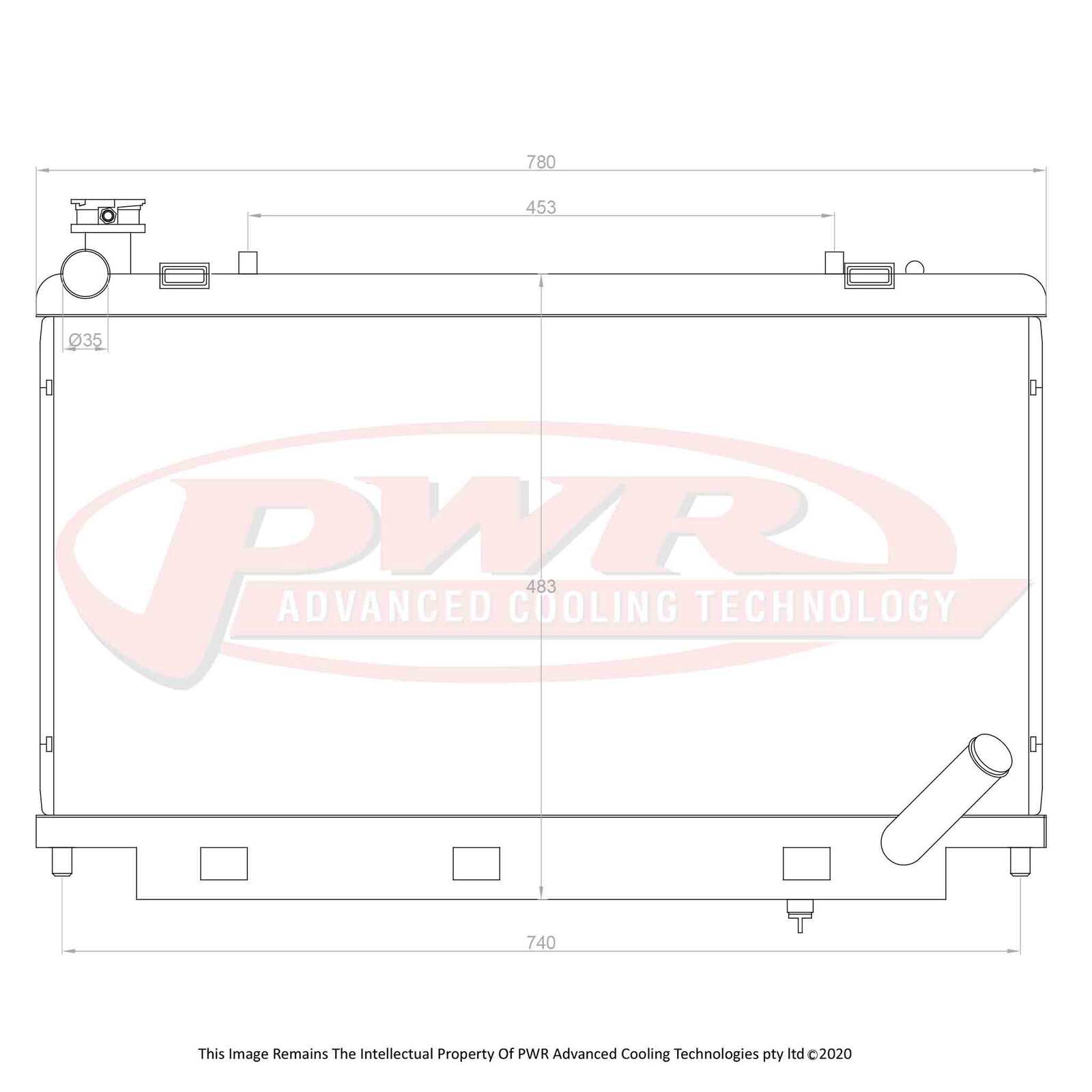 PWR 68mm Radiator - Holden Commodore VE SS V8 06-13