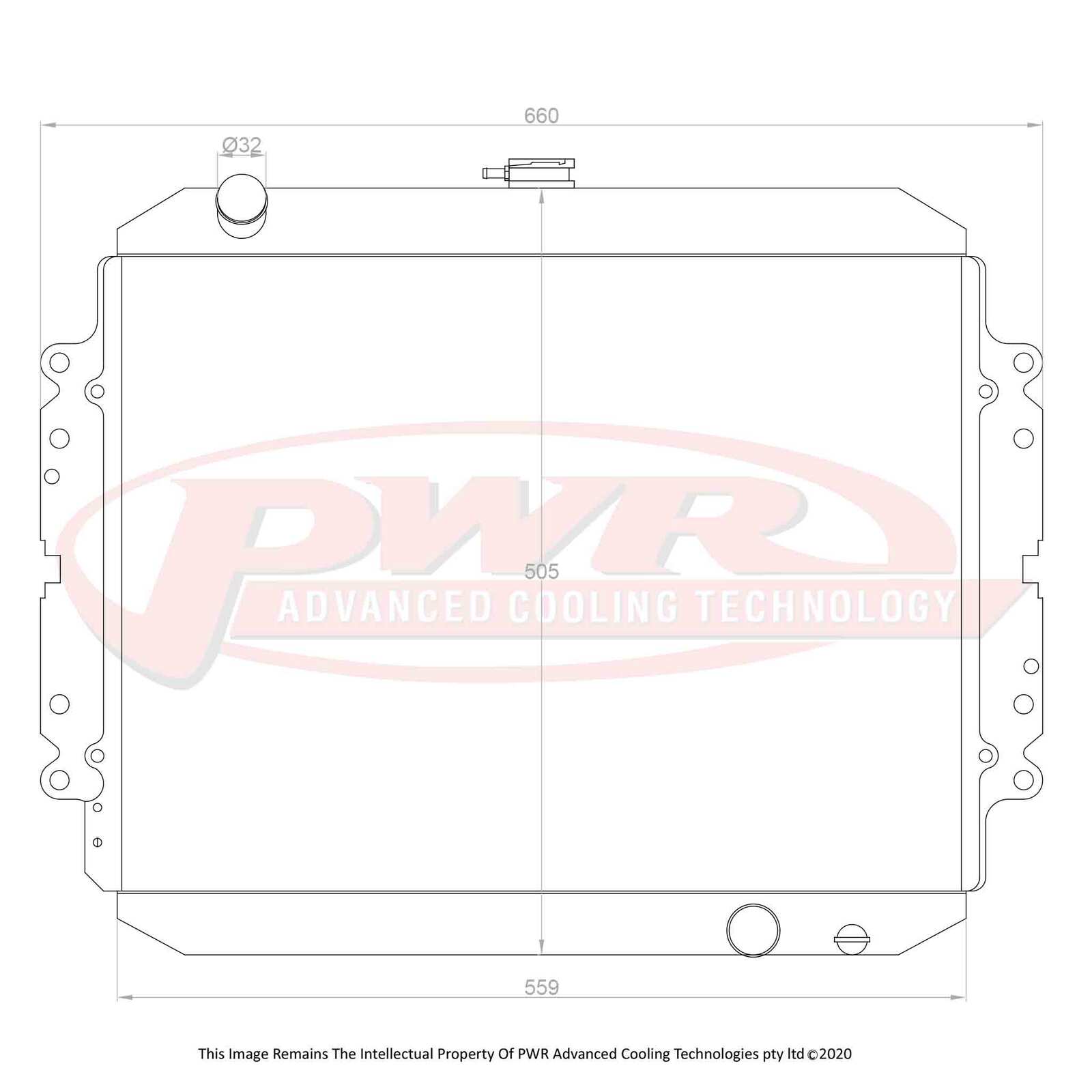 PWR 55mm Radiator - Holden Rodeo TF 2.8TD 98-03