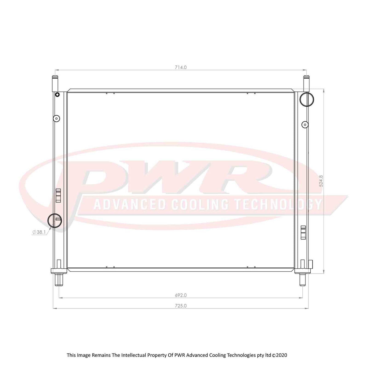 PWR 55mm Elite Series Radiator - Ford Mustang GT V8 15-19