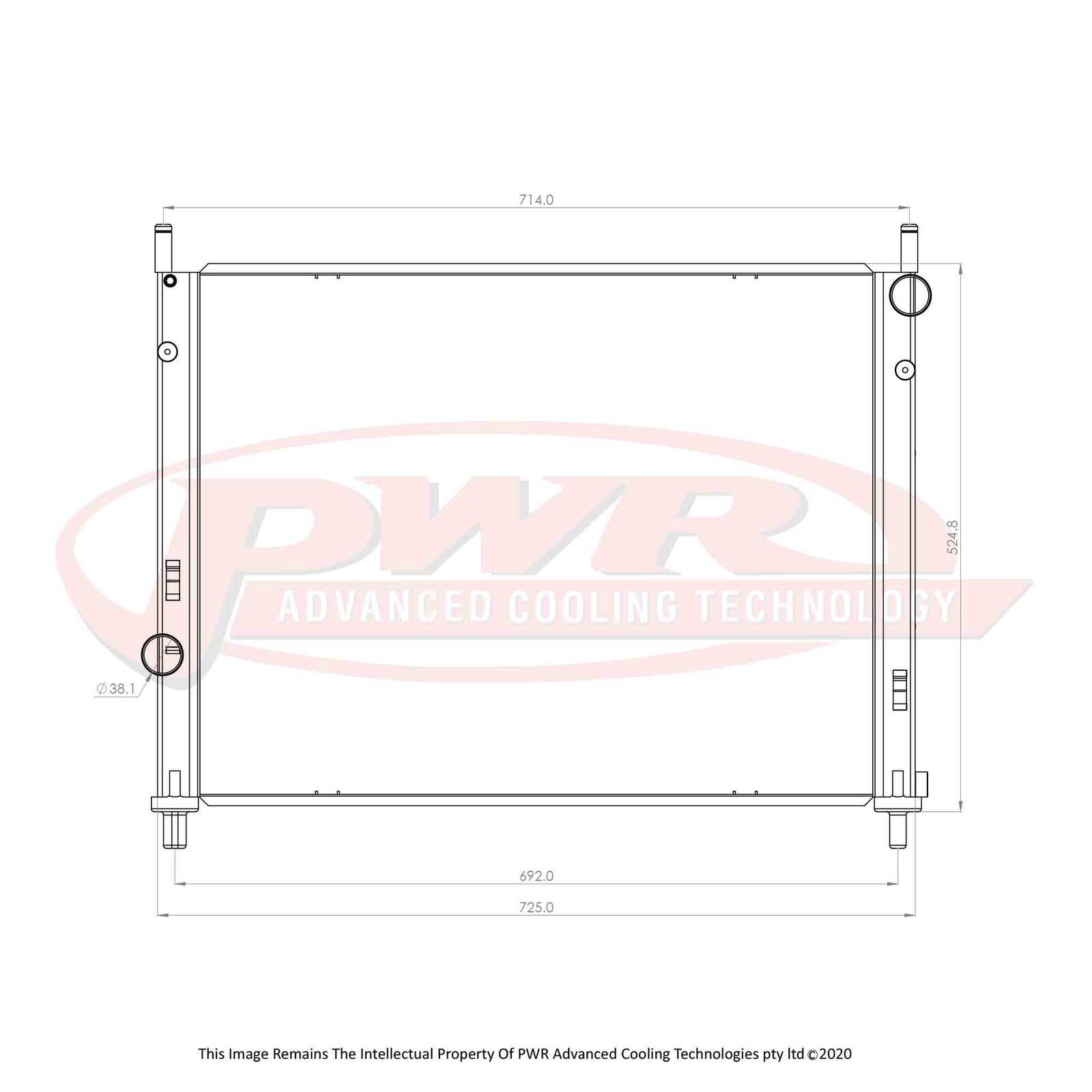 PWR 55mm Elite Series Radiator - Ford Mustang GT V8 15-19