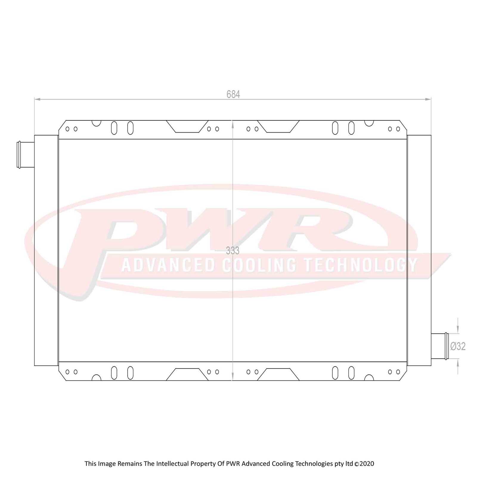 PWR 42mm Radiator - Lotus Elise Series 2 01-11