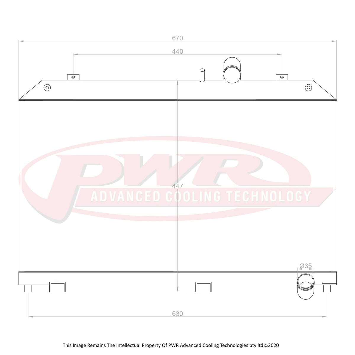 PWR 42mm Radiator - Mazda RX8 Series 2 08-12
