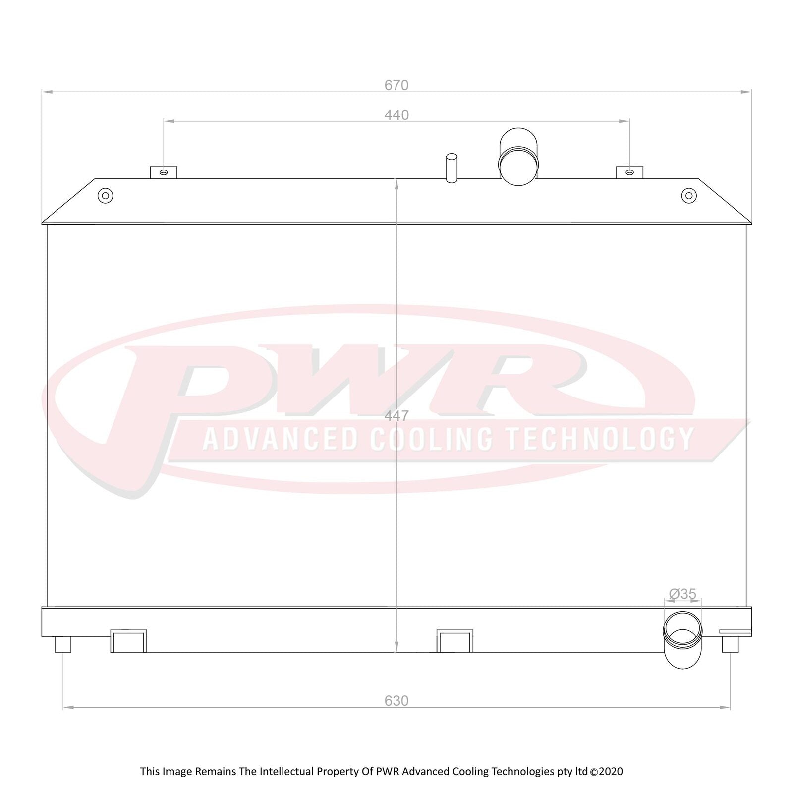 PWR 42mm Radiator - Mazda RX8 Series 2 08-12