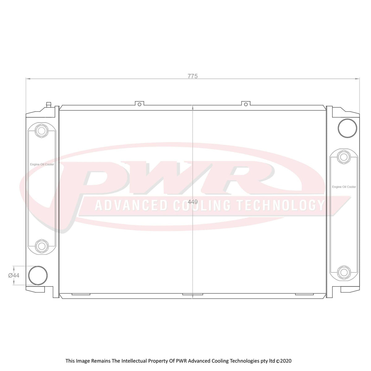 PWR 55mm Radiator - Porsche 928 S4 V8 87-89