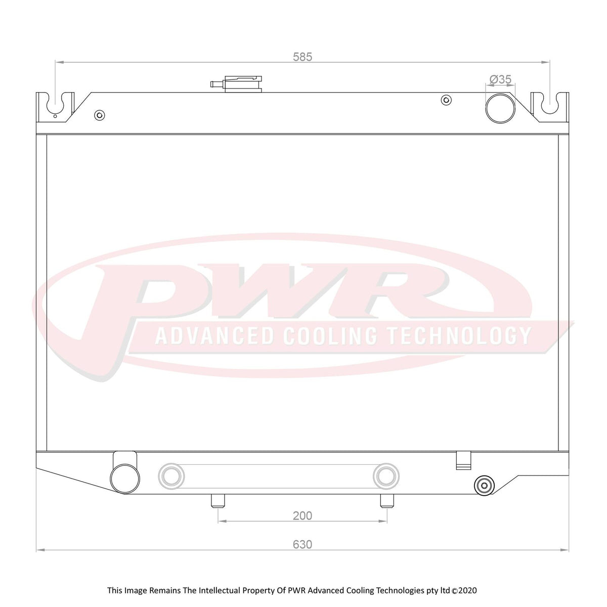 PWR 42mm Radiator - Toyota Celica A60 Auto 81-85
