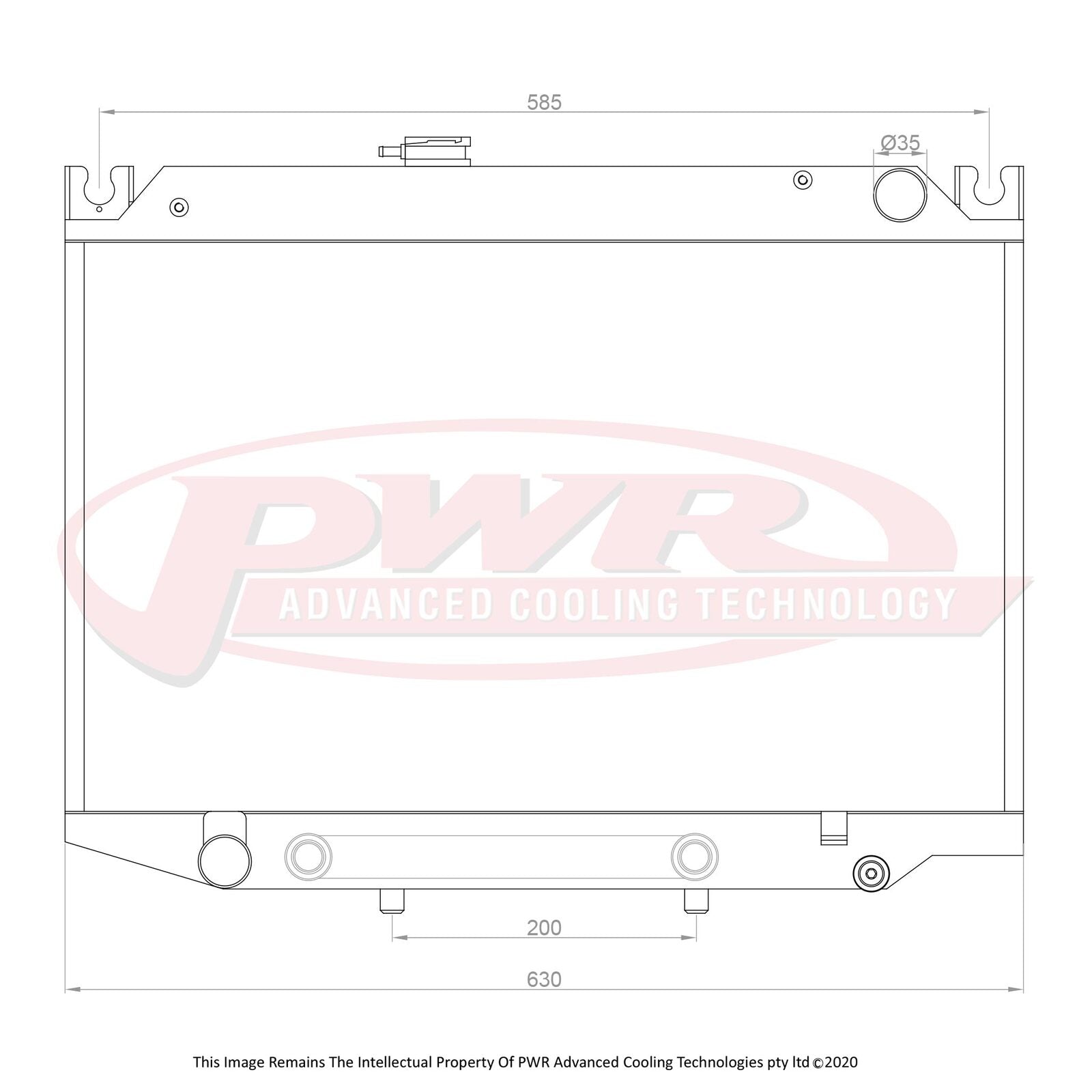 PWR 42mm Radiator - Toyota Celica A60 Auto 81-85