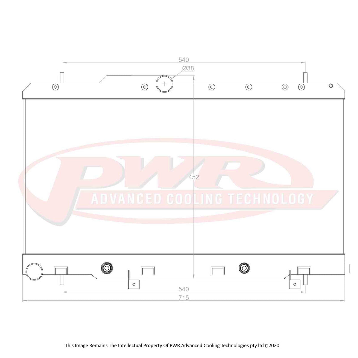 PWR 42mm Radiator - Subaru Liberty B4 4cyl Turbo Auto 01-03
