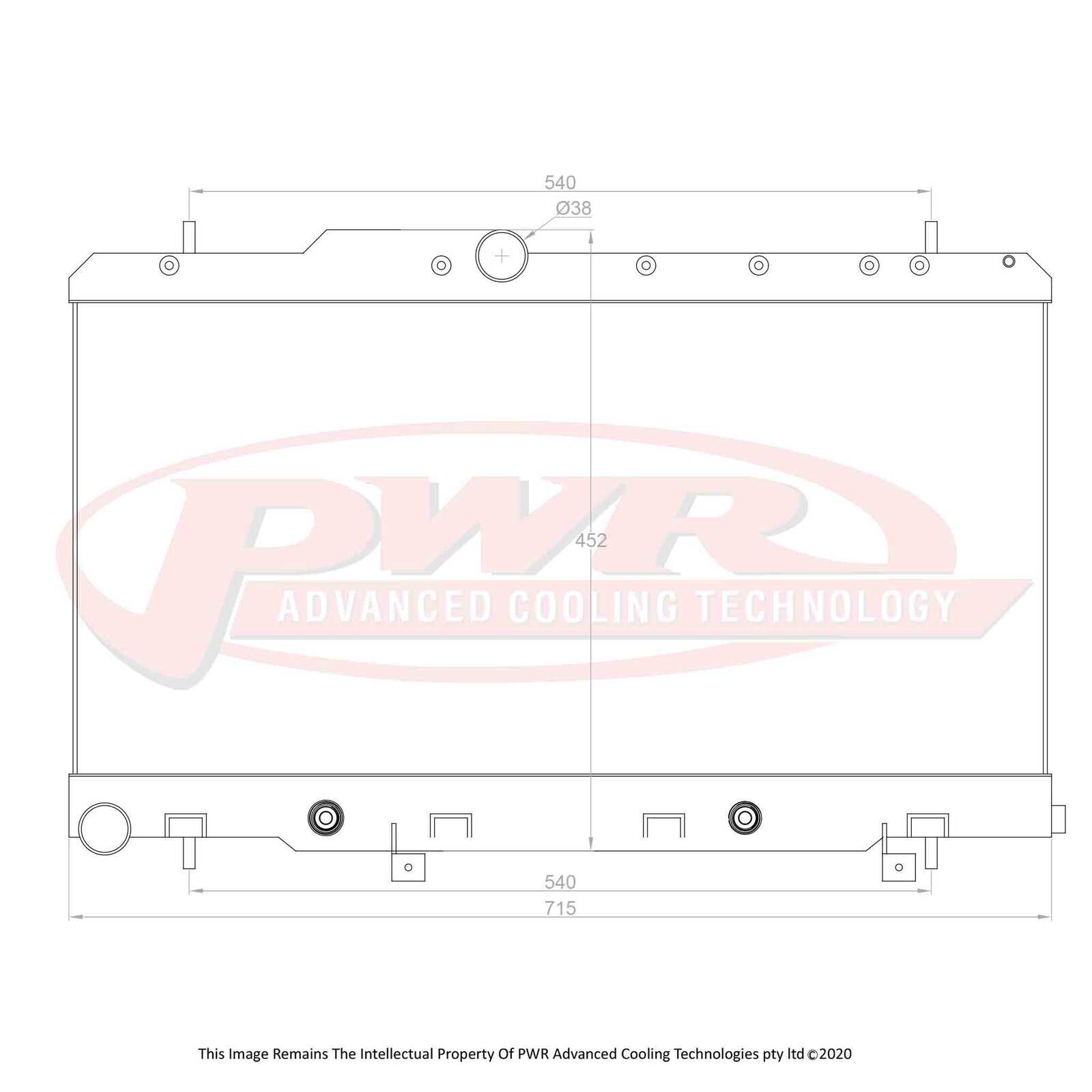 PWR 42mm Radiator - Subaru Liberty B4 4cyl Turbo Auto 01-03