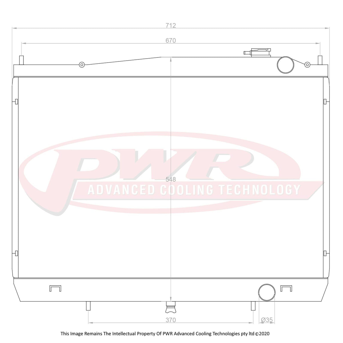 PWR 42mm Radiator - Nissan Navara D22 Diesel 97-04