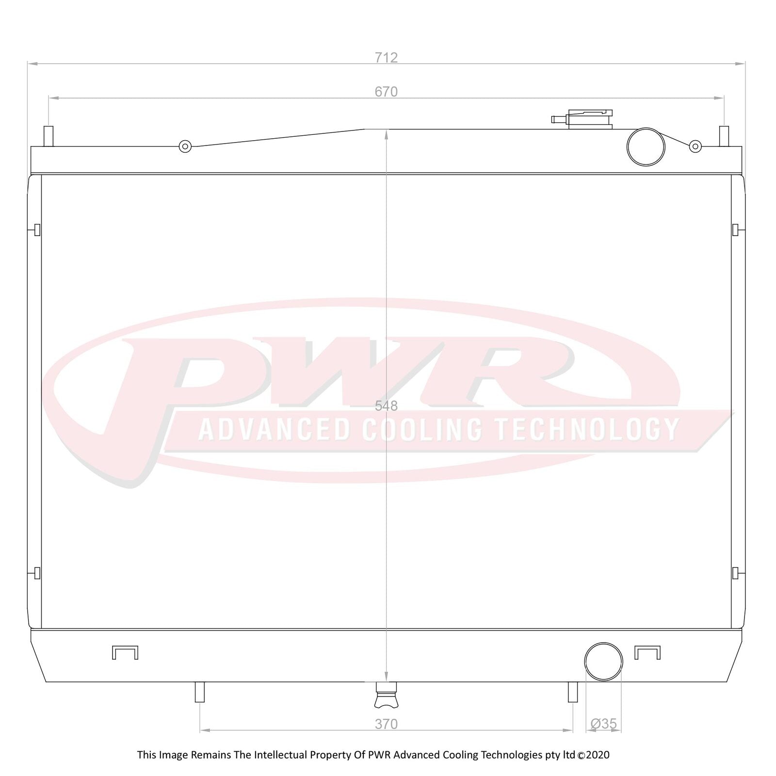 PWR 42mm Radiator - Nissan Navara D22 Diesel 97-04