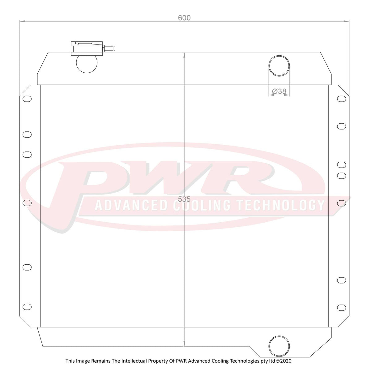 PWR 55mm Radiator - Toyota Landcruiser 40 Series 64-89