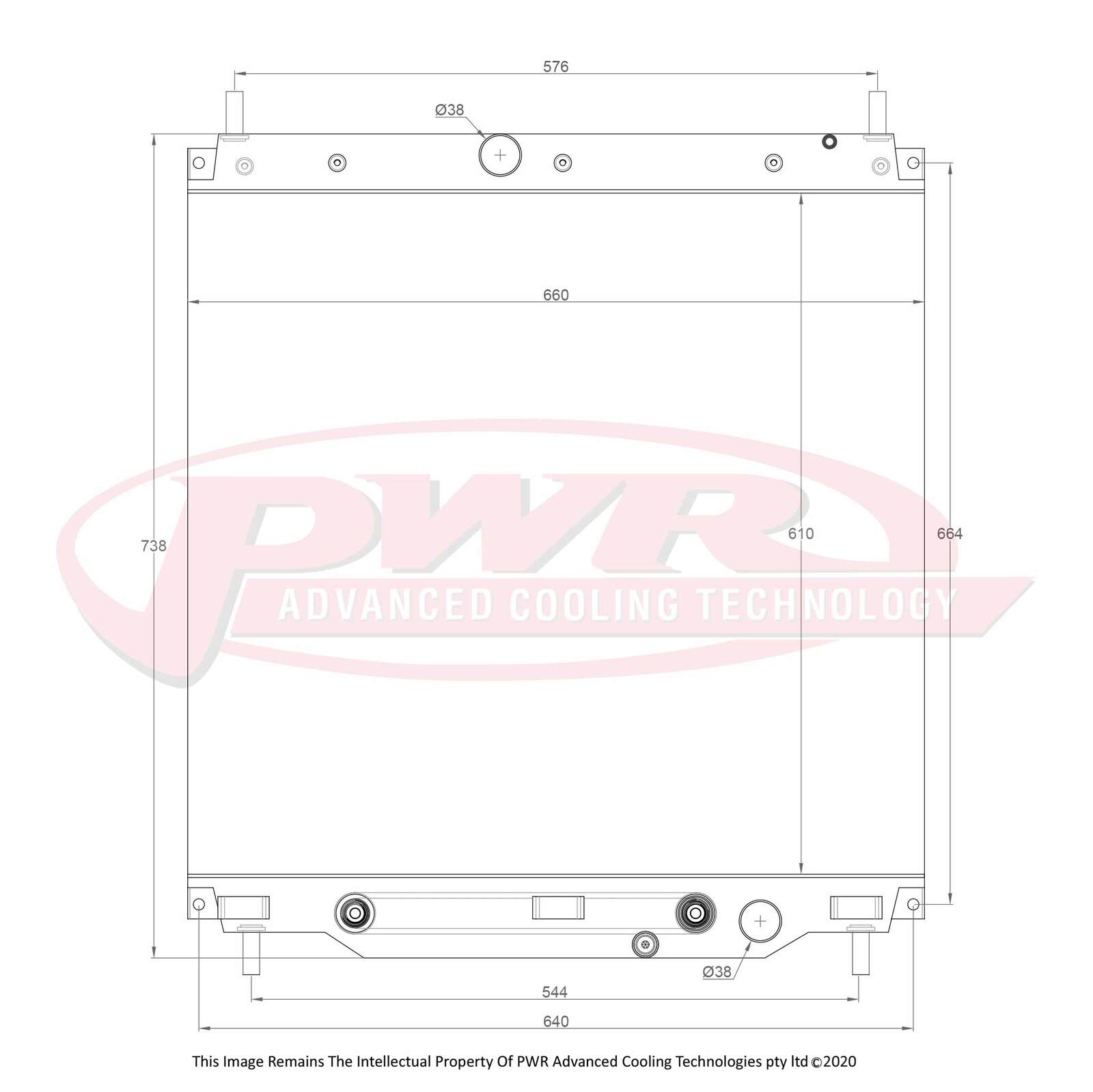 PWR 42mm Radiator - LDV T60 Auto 2017+