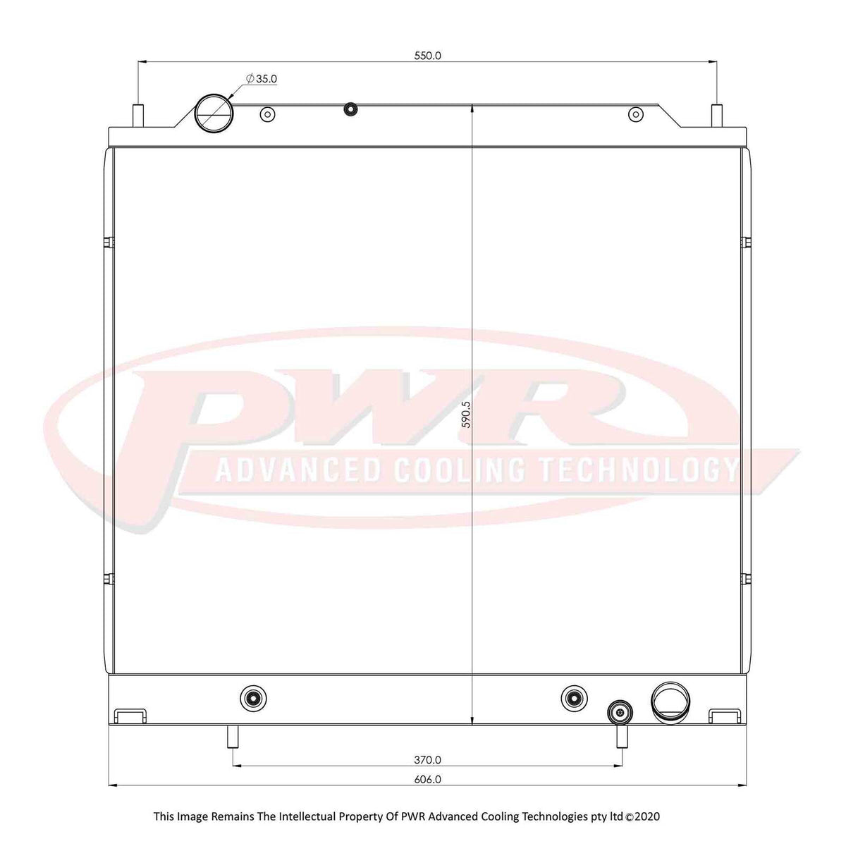 PWR 42mm Radiator - Mitsubishi Delica L400 Auto 94-05