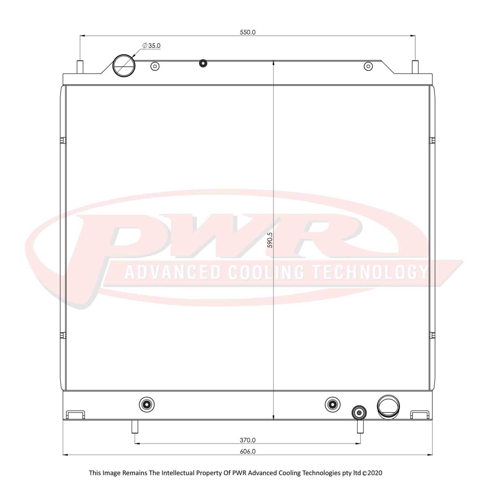 PWR 42mm Radiator - Mitsubishi Delica L400 Auto 94-05