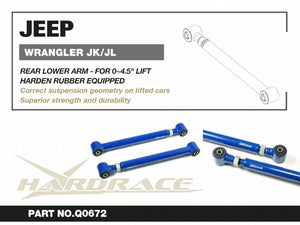 Hardrace Rear Lower Arm Adj 0-4.5" Lift V2 - Jeep Wrangler JK, JL