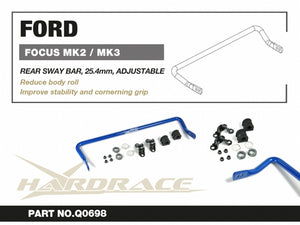 Hardrace Rear Sway Bar - Ford Focus Mk2 (no RS), Mk3 (no ST/RS)