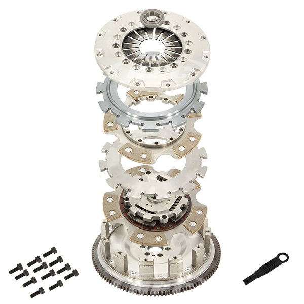 NPC 225mm Carbotic Button Twin Plate Sprung Center - Skyline (requires converter)