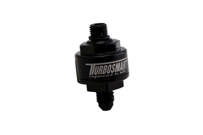 Turbosmart Billet Turbo Oil Feed Filter 44um AN-4 to -4 ORB