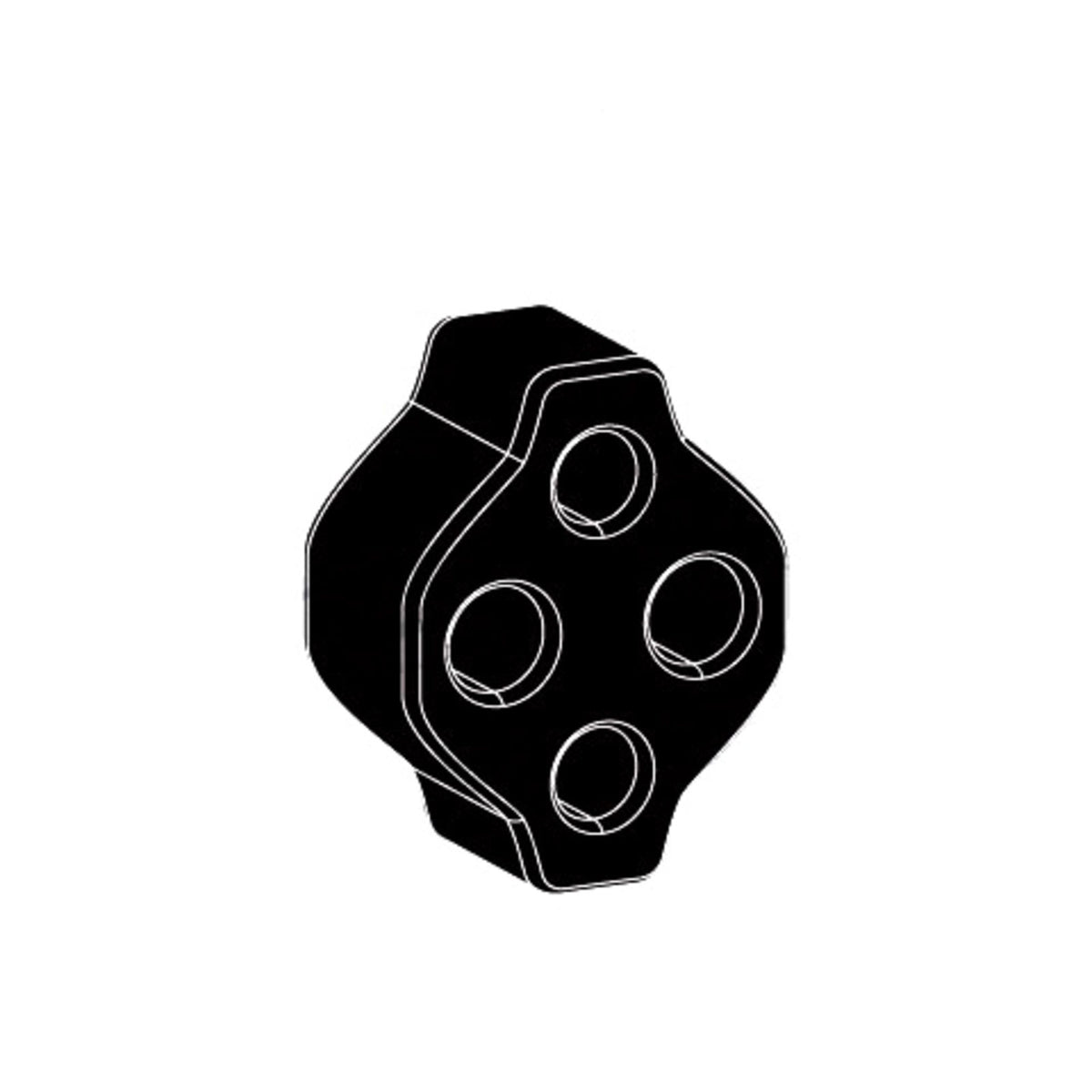 Redback 4-Hole Exhaust Hangar Rubber