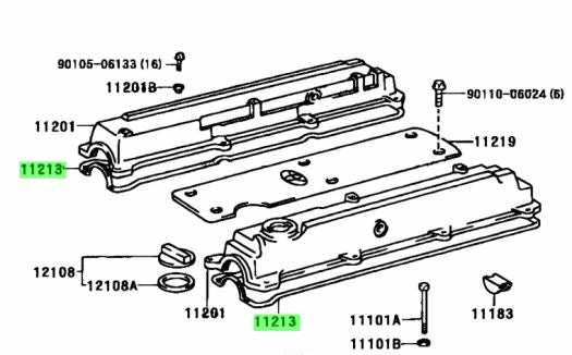 Toyota Valve Cover Gasket - 1JZ VVTi -  Passenger Side