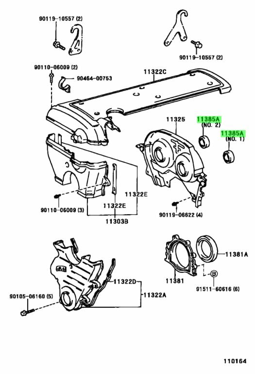 Toyota Genuine Camshaft Seal, Suit 1JZGTE VVTI - Exhaust Side
